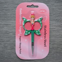 Opry Embroidery Angel Scissors, Green